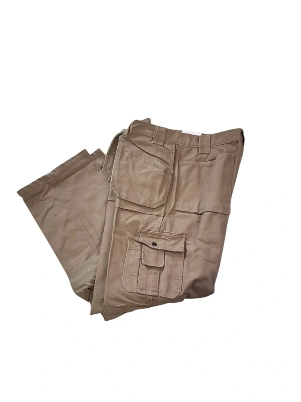 New Blaklader Heavy Duty Cargo Work Pants Khaki Tan tagged 42x31.5”Brawny